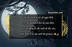 Good Night Shayari For Friends In Hindi